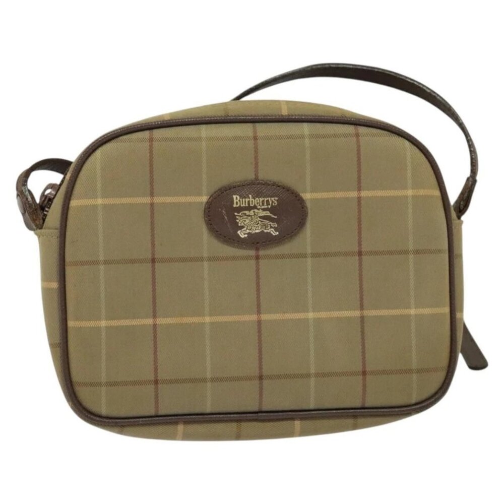 Burberrys Nova Check Shoulder Bag Canvas Beige Auth bs27696 - Picture 14 of 15